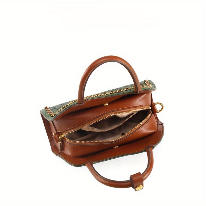 Plaid Irregular Bow Bucket Bag Set – PU Leather Crossbody Handbag for Women (Pink, Green)