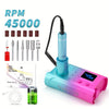 Cordless Electric Nail Drill Kit – 40,000+ RPM USB Rechargeable Manicure & Pedicure Set (Stainless Steel & Plastic)