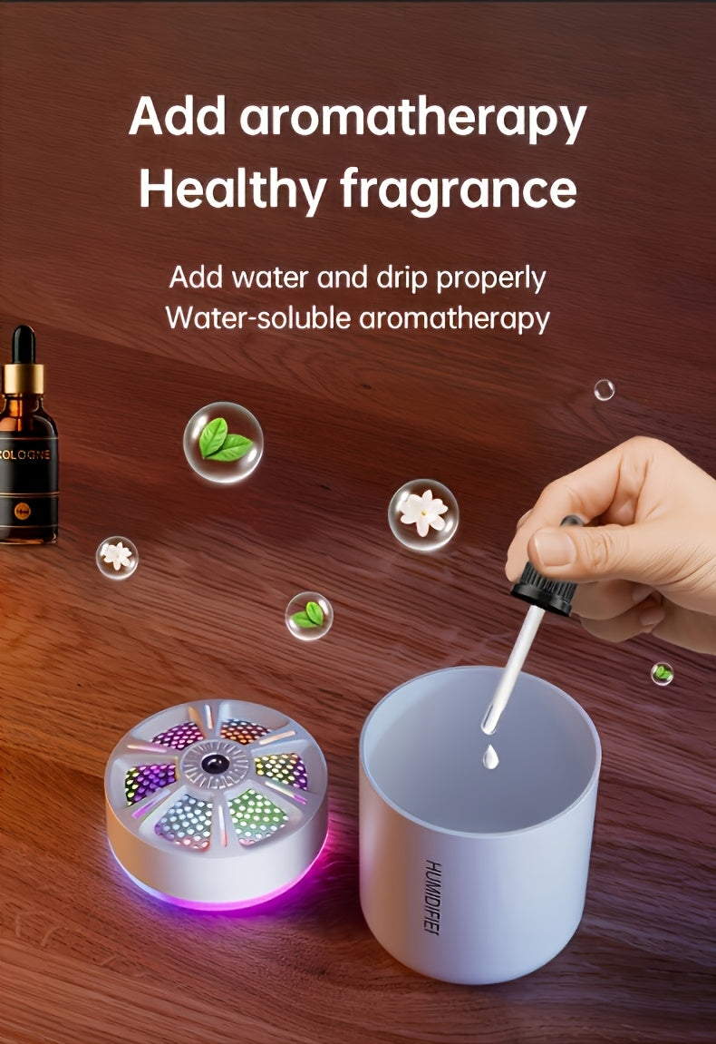 180ml (6.1 fl oz) Mini USB Humidifier & Aromatherapy Diffuser – Quiet Portable Cool Mist for Home, Bedroom & Car, Durable Plastic