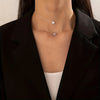 Minimalist Heart Pendant Necklace with Invisible Fishline Chain, Delicate Zinc Alloy Jewelry for Women