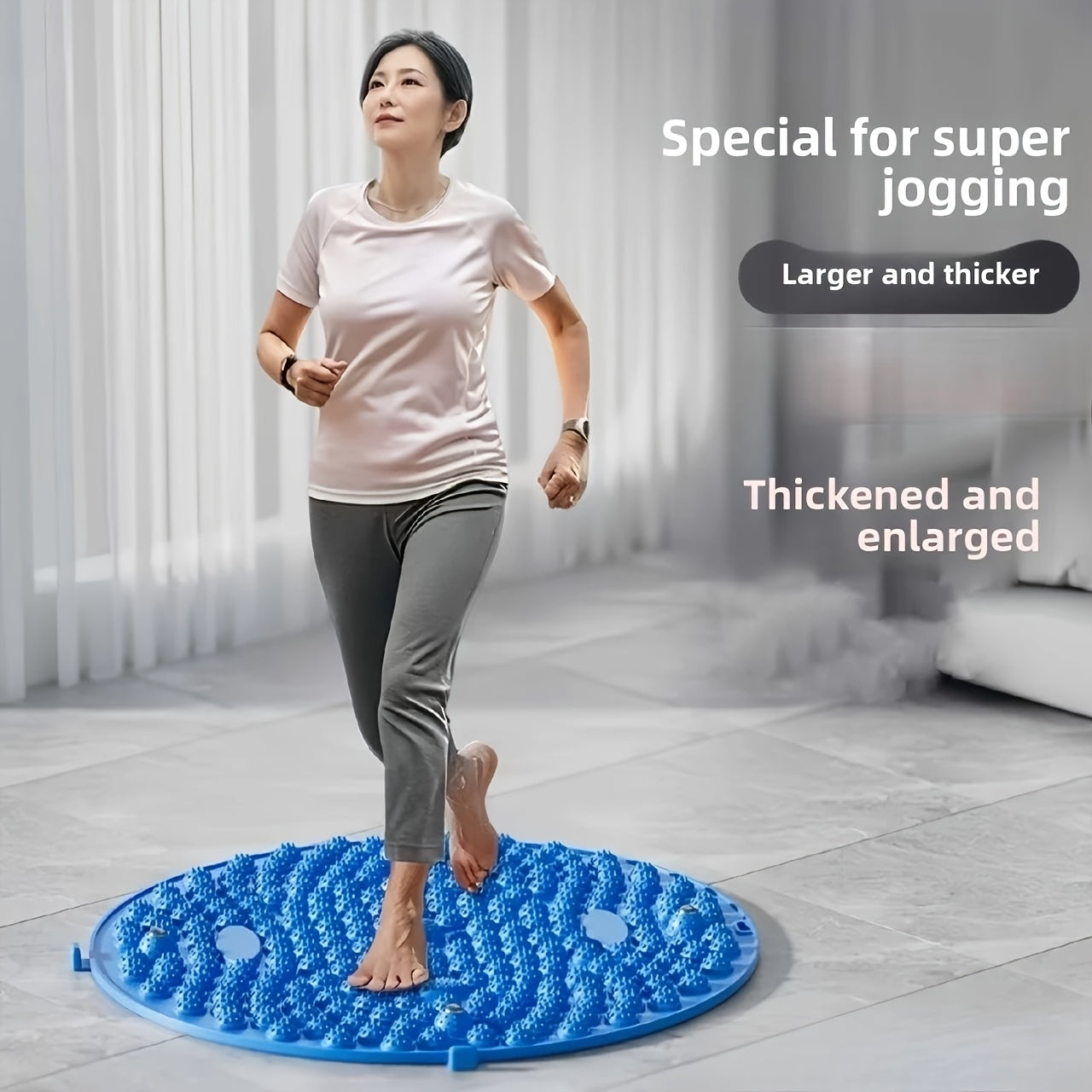 Biomagnetic Foot Massage Mat with 5 Large Magnets - Round Acupressure Acupoint Mat for Adults