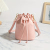 Women's Black Adjustable Crossbody Bucket Bag - Drawstring Closure Minimalist Shoulder Purse