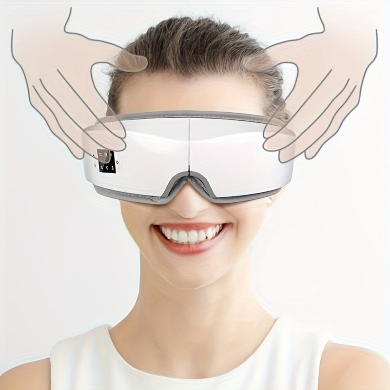 4D Intelligent Eye Massager - Pneumatic & Vibration Massage with Hot Compress, Music, Rechargeable
