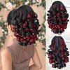 Women's 12-Inch Deep Wave Heat-Resistant Synthetic Claw Ponytail Hair Extension, Curly Clip-In, Multiple Colors (Black, Brown, Blonde, Red, Gray, Beige, White)