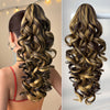 YUSULAXI 20-inch (50 cm) Claw Ponytail Extension - Heat-Resistant Synthetic Natural-Look Hair with Secure Claw Clip, Brown/Blonde/Red/Gray/White