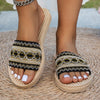 Women's Breathable Open-Toe Slip-On Sandals — Cushioned Flat Sole for Beach, Travel & Casual Wear