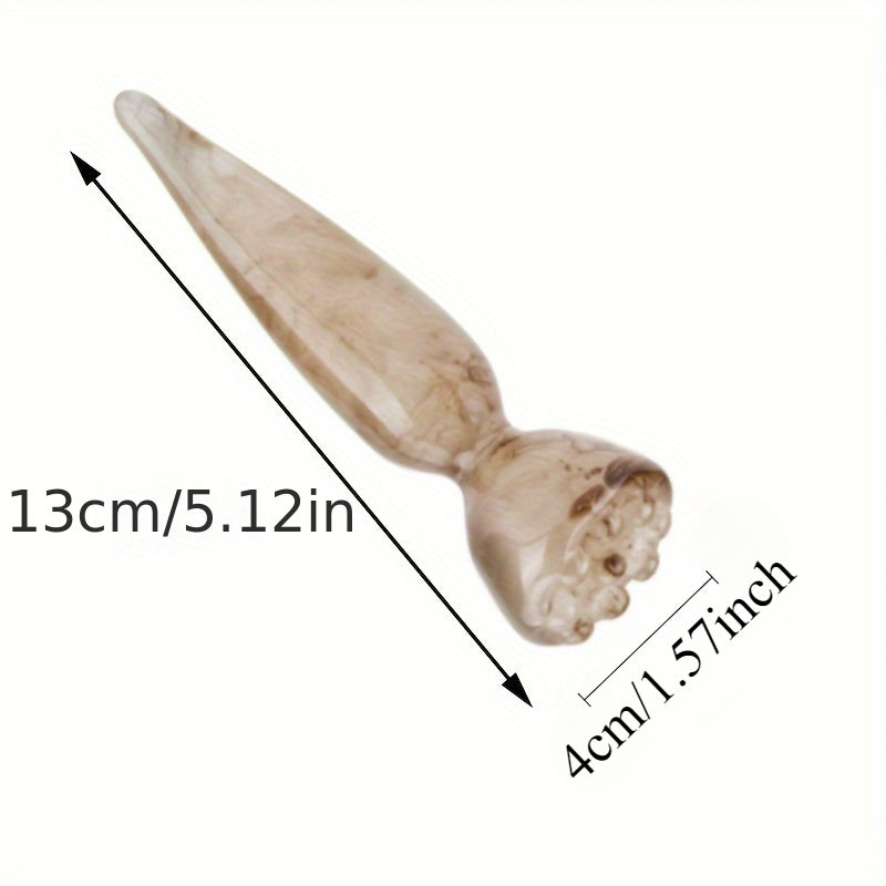 Lily-Shaped Resin Facial & Body Massage Tool — Ergonomic Handheld Eye Massager & Reflexology Tool