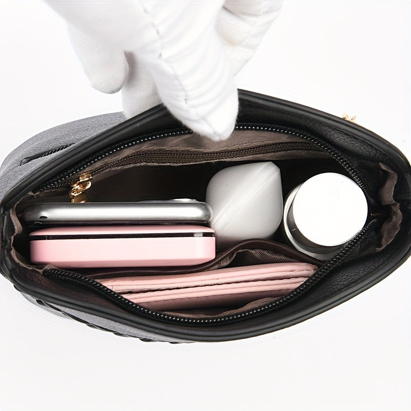 Elegant Women's Small Bucket Shoulder Bag, Lightweight Crossbody for Travel & Shopping