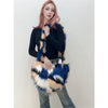 Women's Heart-Shaped Faux Fur Crossbody Bag – Realistic Fox Fur Texture, Detachable Strap & Zipper Closure, Luxury Party & Travel Purse (White/Black/Brown/Blue/Golden/Tan)