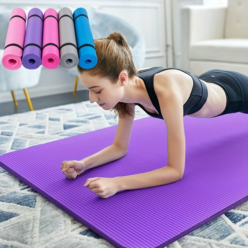 Extra Thick Wide Non-Slip Yoga Mat – Shock Absorbing Fitness Pad for Men & Women, Ideal for Meditation, Jump Rope & Dance Balance