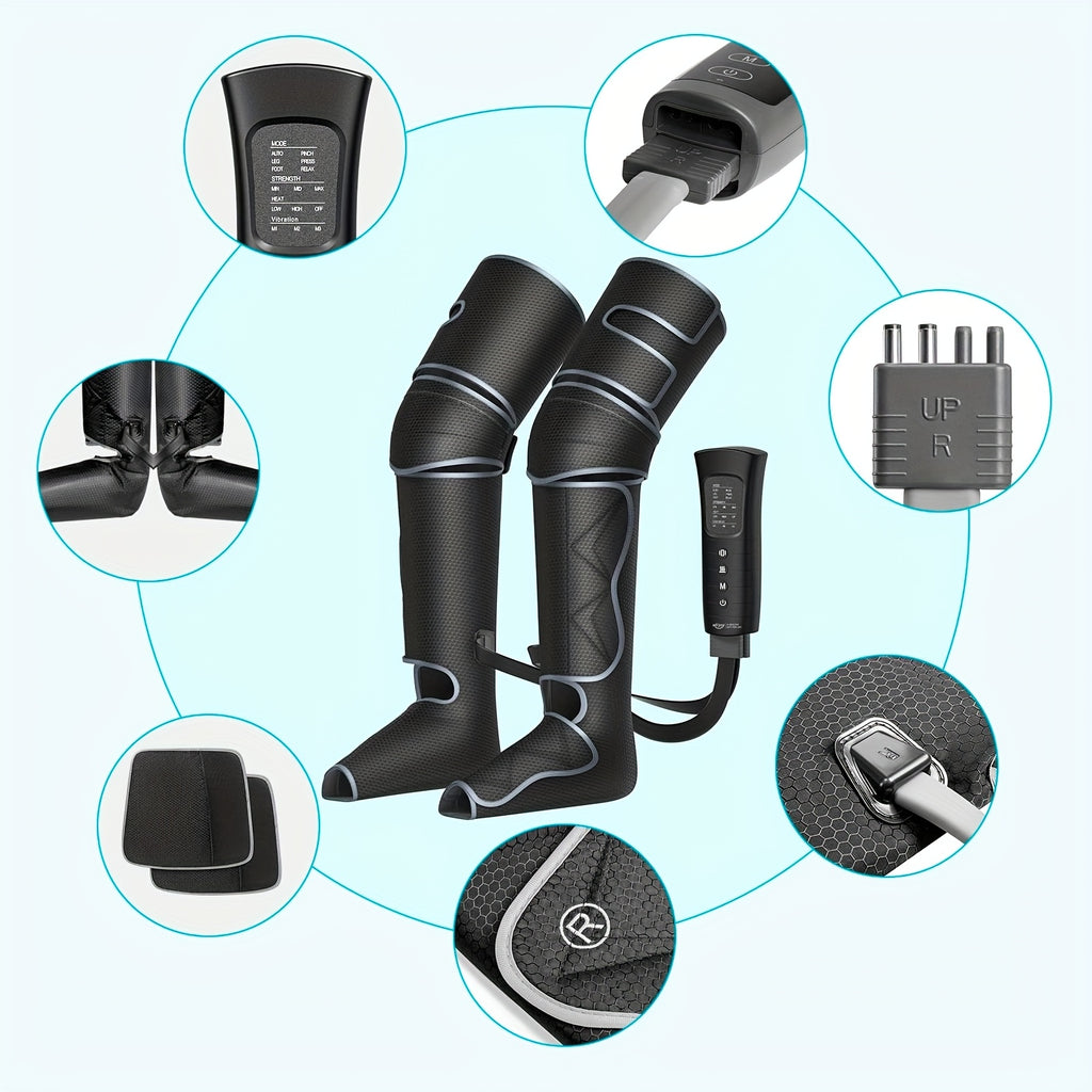 ALLJOY Full Leg Heat Massager — Foot, Calf & Thigh Compression, 6 Modes, 3 Intensities, 2 Heat Levels — Gift for Mom & Dad