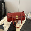 Light Luxury Quilted Baguette Shoulder Bag with Detachable Strap - Small Square Crossbody Handbag for Women
