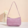 Golden Crocodile-Embossed Shoulder Baguette Bag for Women, Metallic Underarm Purse — Chic Everyday & Mother's Day Gift