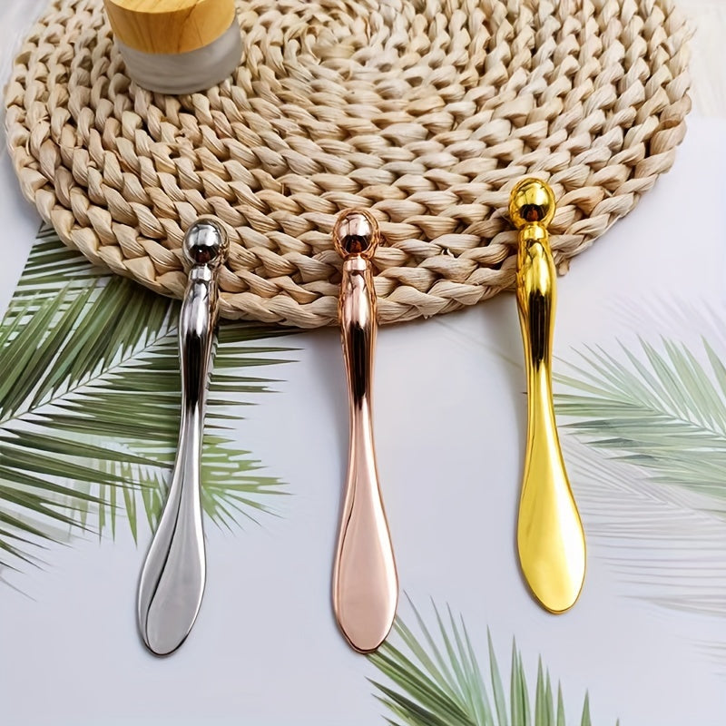 2-Pack Metal Eye Cream Applicator & Facial Roller Massage Wand - Reduce Puffiness, Eye Massage Tool