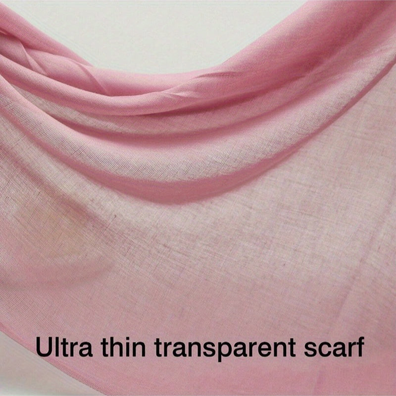 Women's Tassel Long Scarf - Lightweight All-Season Polyester Shawl & Air-Conditioning Wrap