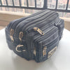 Canvas Multi-Layer Zipper Waist Fanny Pack - Retro Chest Crossbody Bag