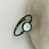Women's Mechanical Watch – Minimalist Retro Black Dial with White Hands, Nylon Strap & Clear Bezel, Bracelet Included