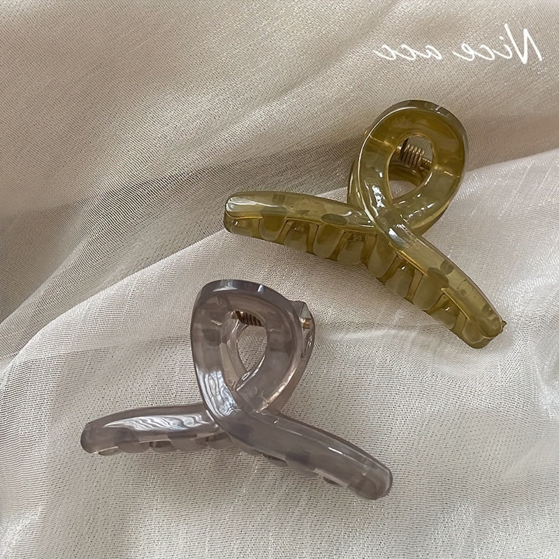 4-Pack Vintage Jelly Mini Hair Claws — Pastel Hair Clips for Women & Girls, Casual Gifts & Photo Props