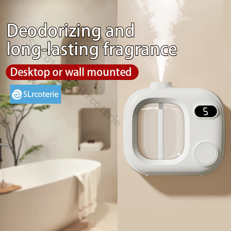 Portable Rechargeable Aroma Diffuser — One-Button, 5-Speed Adjustable Timer, USB Charging, Empty Bottle for Essential Oils & Perfume