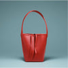 Women's Large Capacity Drawstring Tote – Structured PU Bucket Handbag with Gold-Tone Hardware for Work, Travel & Everyday