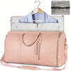 Foldable Women's Suit Travel Bag - Large Capacity Hand-Carry Garment Tote with Hanging Compartment