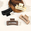 4-Pack Medium Matte Hair Claw Clips for Women - Strong Hold Non-Slip Rectangle Jaw Clips for Thick and Thin Hair