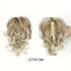 Wavy Short Clip-In Ponytail for Women - Voluminous Clip-In Bun with Adjustable Wires, Heat-Resistant Fiber
