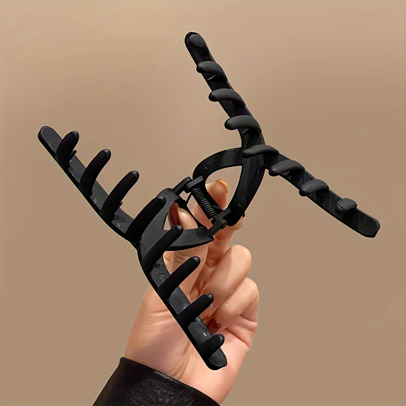 Large Hair Claw Clip - Minimalist Shark Clip with Cross Design for Thick & Thin Hair (1pc/2pcs)