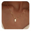 Initials Necklace for Women, 14K Gold Plated Delicate Monogram Pendant, Personalized Name Jewelry Gift