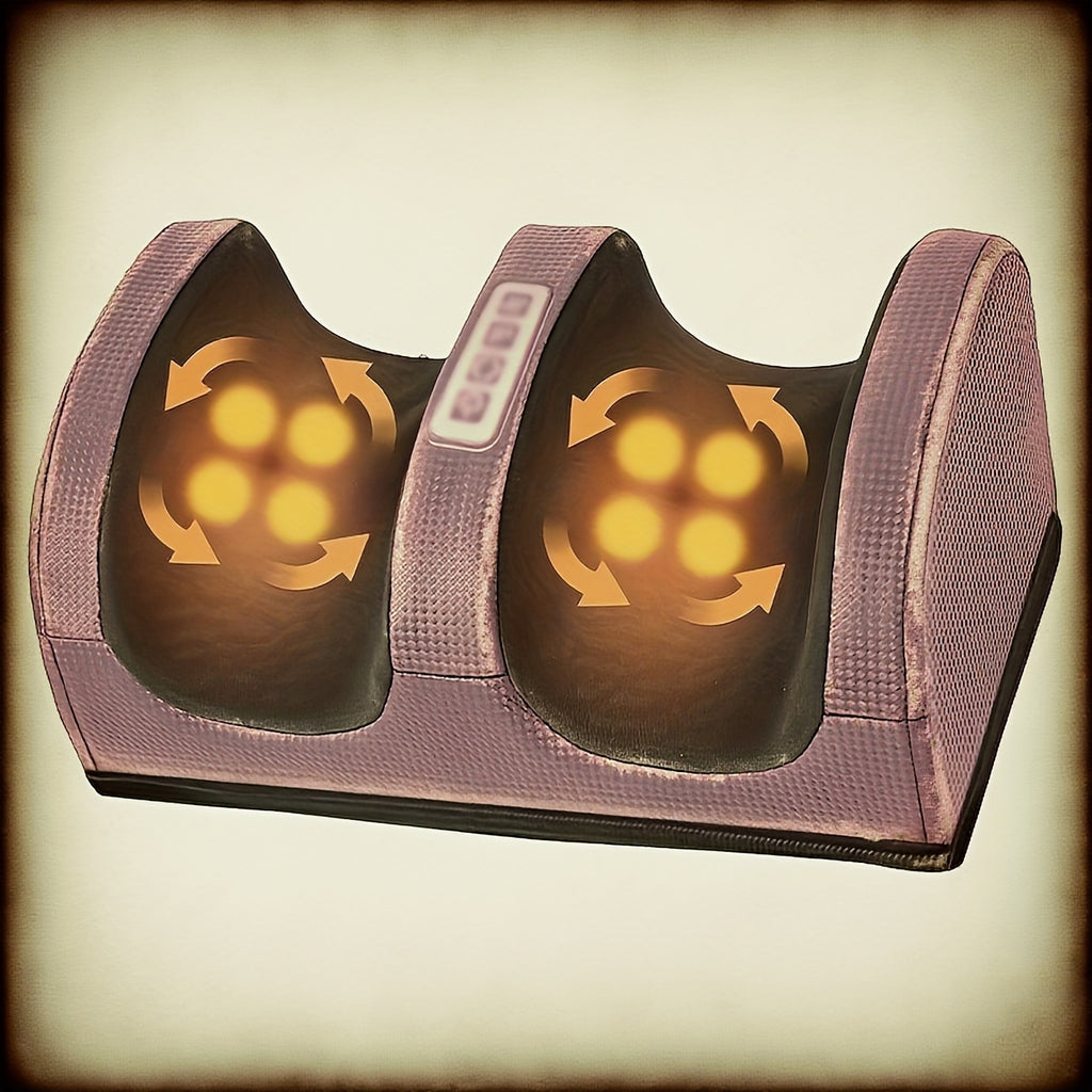 Foot Massager with Heat & Deep Kneading – Compression Therapy for Feet, Legs & Arms – Plug-In Home & Office Relaxation Gift