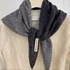 Women's Luxury 100% Wool Triangle Shawl Scarf - Brown Elegant Knit Neck Wrap, Headband & Face Cover for Winter, Office & Party