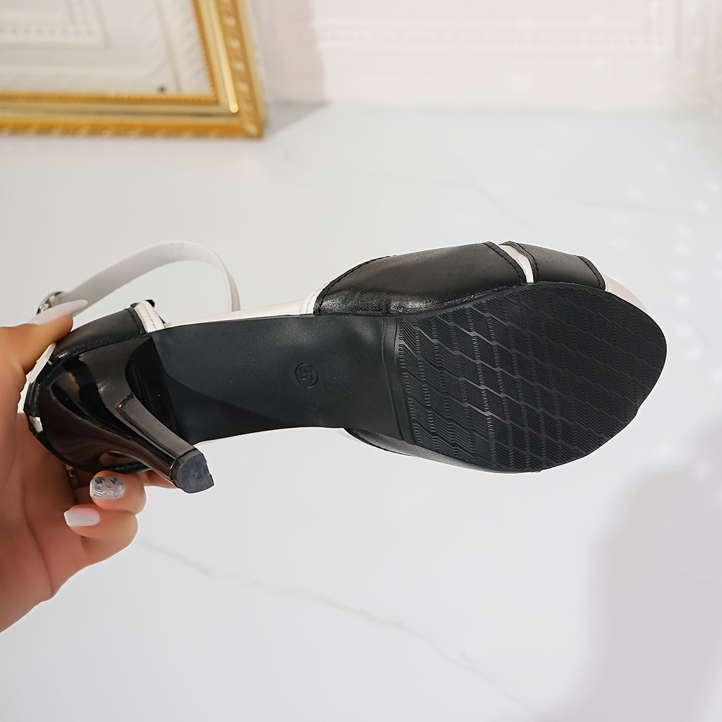 Women's Peep-Toe Platform Stiletto Sandals – Comfortable Summer High Heels