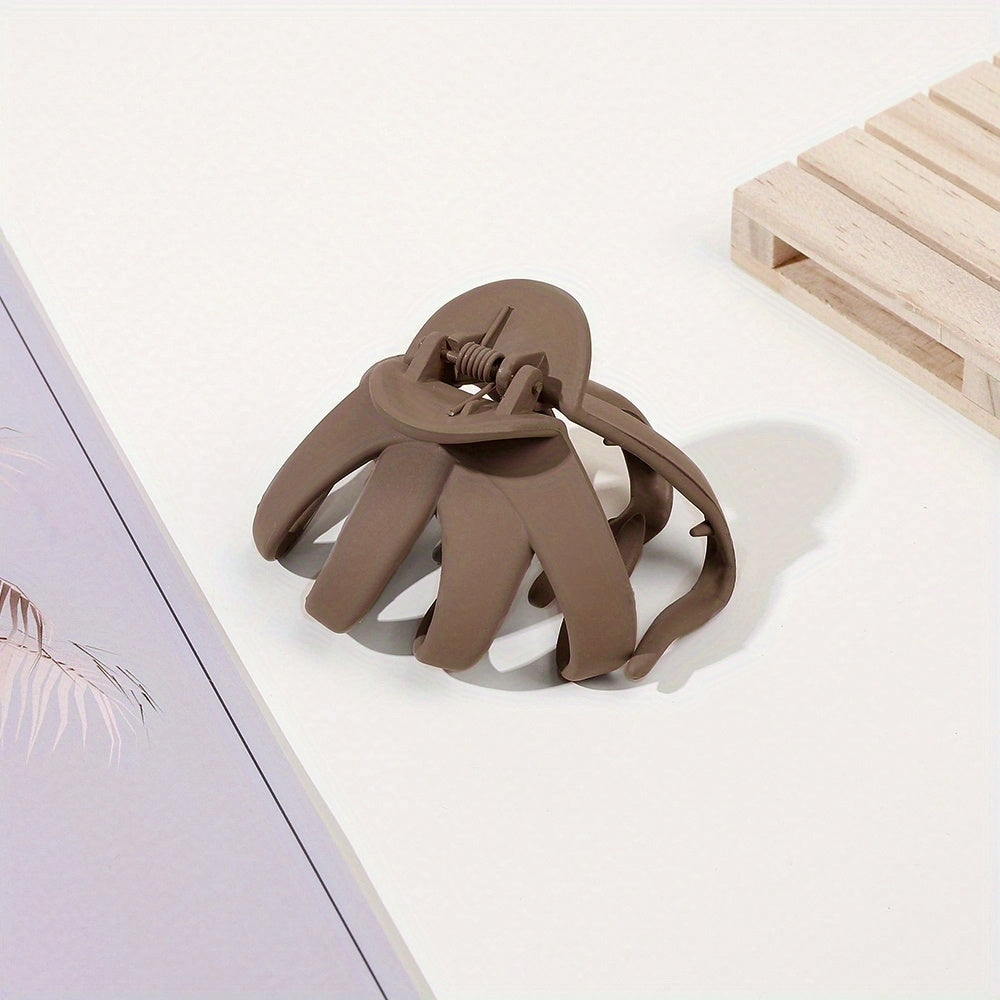 Frosted Octopus Hair Clips - Matte Oval Hairpin, 1/4/9 Pack