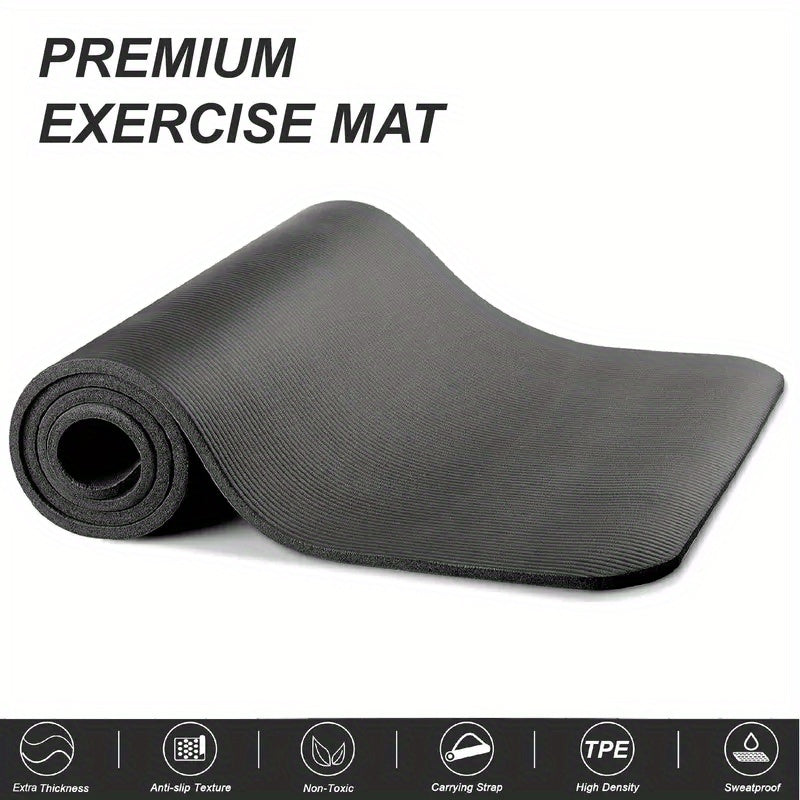 Heavy-Duty Thick Non-Slip Yoga & Exercise Mat for Gymnastics, Pilates & Dance, Ideal for Gym Studio and Outdoor