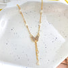 Butterfly-Inspired Faux Pearl & Rhinestone Necklace – Adjustable 18K Gold Plated Chain for Women