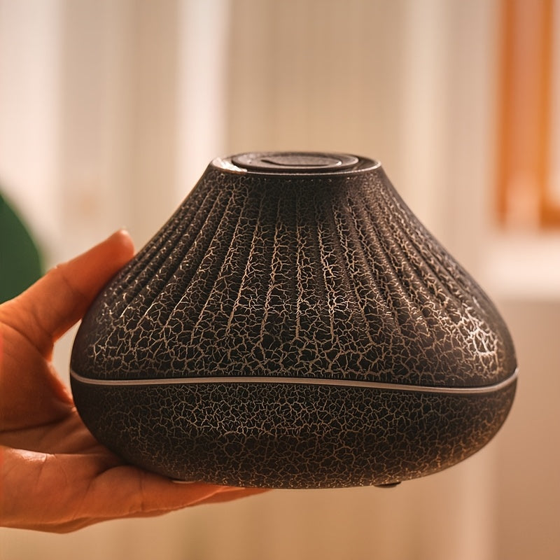 7-Color LED Aroma Diffuser with Realistic Lava Flame Effect — USB Essential Oil Diffuser, 1.1–2.5L Tank, Dry Burn Protection & Quiet Soundwave Operation for Home, Office, Bathroom