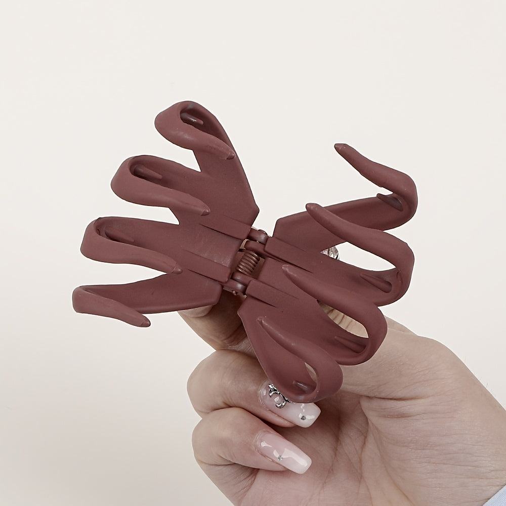 Frosted Octopus Hair Clips - Matte Oval Hairpin, 1/4/9 Pack