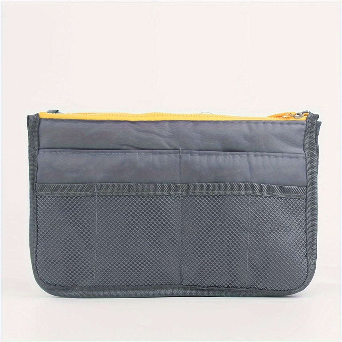 Foldable Double-Layer Makeup Bag & Travel Organizer - Large Capacity Zippered Toiletry Pouch