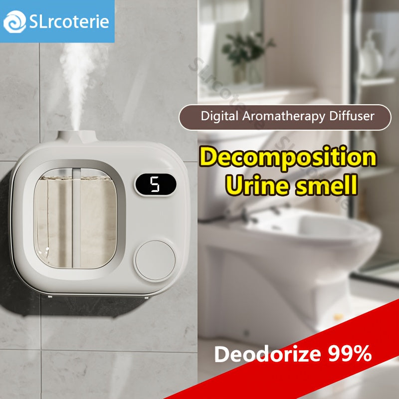 Portable Rechargeable Aroma Diffuser — One-Button, 5-Speed Adjustable Timer, USB Charging, Empty Bottle for Essential Oils & Perfume