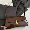 Light Luxury Quilted Baguette Shoulder Bag with Detachable Strap - Small Square Crossbody Handbag for Women