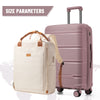 20-Inch (51 cm) PP Hybrid Carry-On Luggage with Silent Swivel Wheels, Combination Lock & Telescoping Handle - Fits 14-Inch Laptop, Travel Suitcase for Men & Women