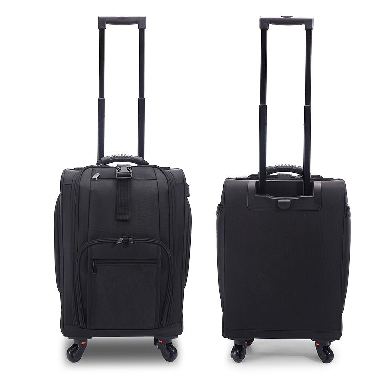 Large Rolling Makeup Train Case with 6 Portable Makeup Bags and Spacious Professional Travel Bag – Black