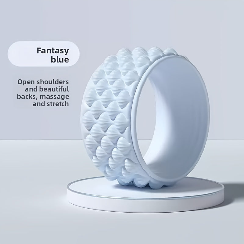 Pilates Wheel & Back Massager – Manual Core Roller with Sturdy Base for Spinal Decompression and Ab Strengthening | Home Gym Equipment (Pink / Light Blue / Light Purple)