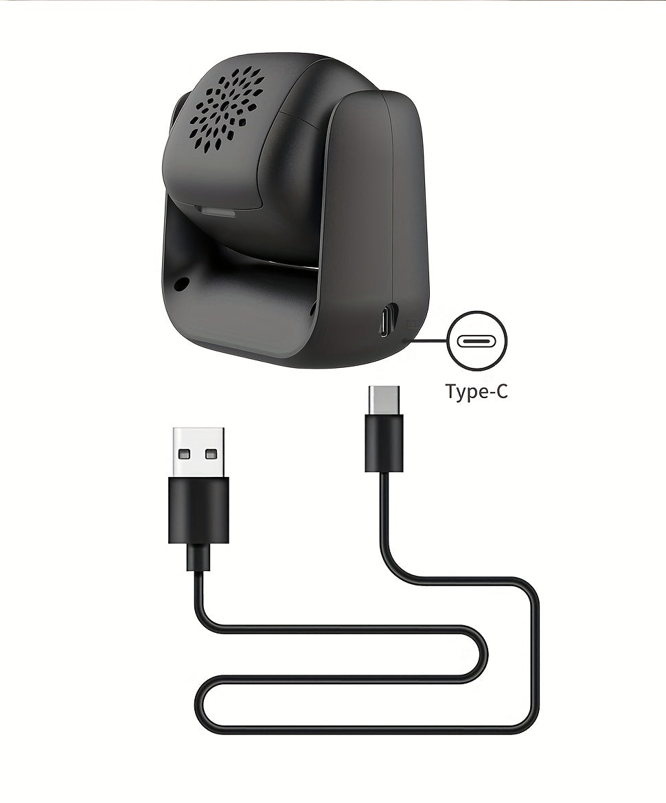 Rechargeable Portable Arabic Incense Holder & Aroma Diffuser — Rotatable ABS Calligraphy Logo, USB 1500mAh for Home, Office & Car