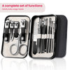 Professional Foot & Nail Care Kit - Stainless Steel Clippers, Foot File, Nail Polish & Portable Travel Case