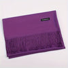 Unisex 100% Cashmere Scarf – Soft Tassel Shawl & Headscarf for Autumn & Winter, Neutral Solid Wrap