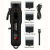 Professional 3-Speed Adjustable Hair Clippers with LCD Display — USB Rechargeable Lithium-Polymer Trimmer, Ergonomic Adjustable Dial for Salon & Home