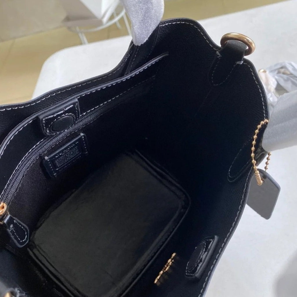 Coach Hanna Signature Canvas Bucket Bag - Women's Crossbody Handbag, Casual Purse & Gift