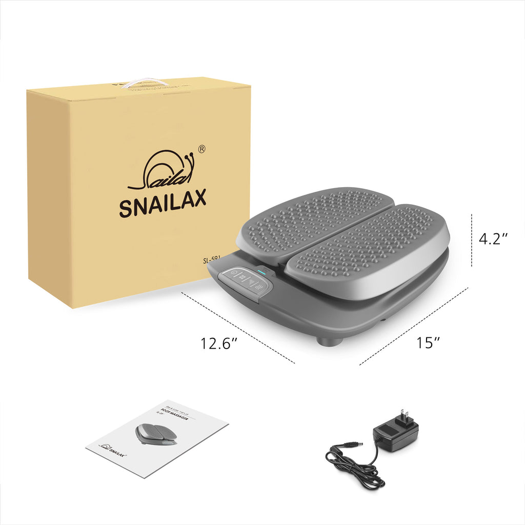 Snailax Foot Massager with Heat & Remote — Vibration Therapy for Feet, Calves & Legs, 3 Modes, Washable Cover
