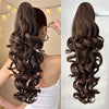 YUSULAXI 20-inch (50 cm) Claw Ponytail Extension - Heat-Resistant Synthetic Natural-Look Hair with Secure Claw Clip, Brown/Blonde/Red/Gray/White